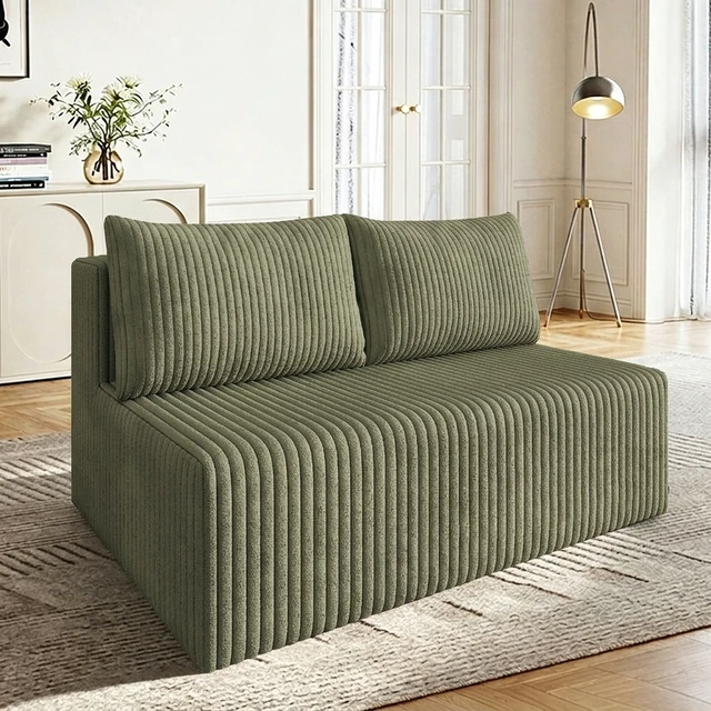 Alt view image 4 of 5 - Modular Sectional Sleeper Sofa, Corduroy Cloud Couch for Living Assembly Required, Army Green, Foam