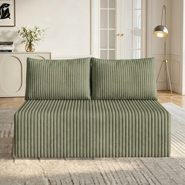 Alt view image 5 of 5 - Modular Sectional Sleeper Sofa, Corduroy Cloud Couch for Living Assembly Required, Army Green, Foam