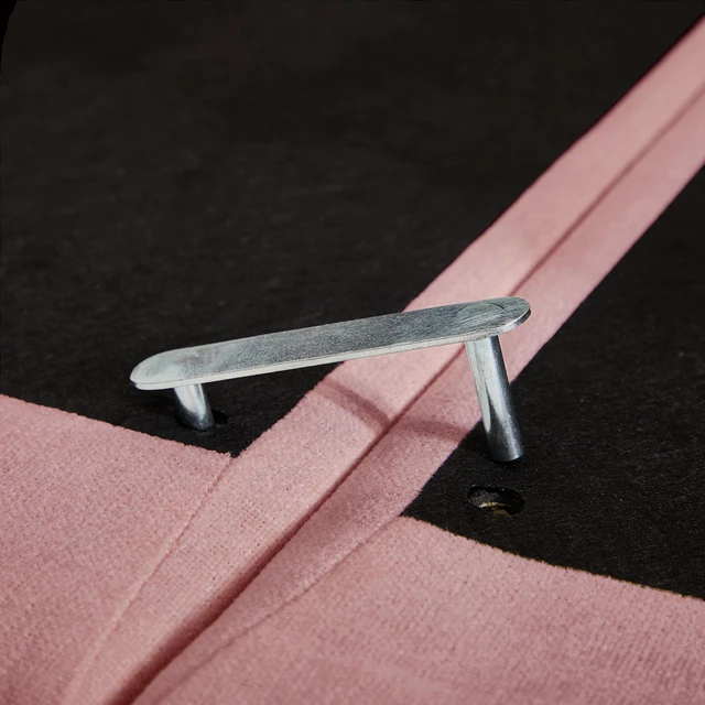 Alt view image 6 of 7 - Armless Sofa Chenille Fabric Pillows, Pink