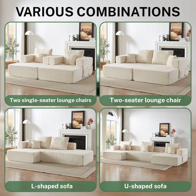 Alt view image 5 of 7 - 62.4 Inch Single Seater Sofa Single Seater Lounge Chair with One Back Cushion and One Throw Pillow Modular Sofa