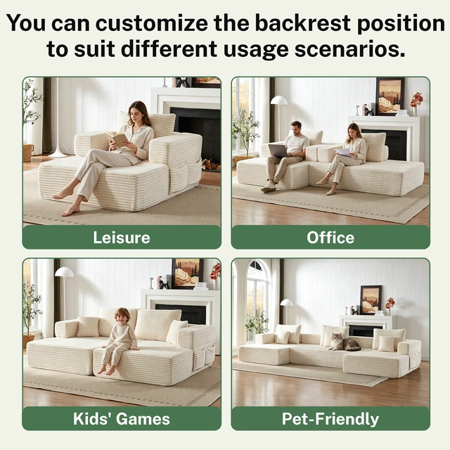Alt view image 4 of 7 - 62.4 Inch Single Seater Sofa Single Seater Lounge Chair with One Back Cushion and One Throw Pillow Modular Sofa