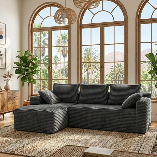 Alt view image 7 of 7 - 96 Inch Modular Sectional Sofa with l Shape Chaise, Sectional Couches for Living and DIY Frameless Cloud Couch