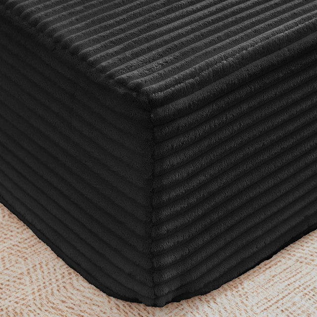 Alt view image 6 of 7 - Chaise Lounge Chair, 2 in Chaise Lounge Indoor Upholstered Sleeper Chair Converts Bed Corduroy Reading Deep Seat Cloud