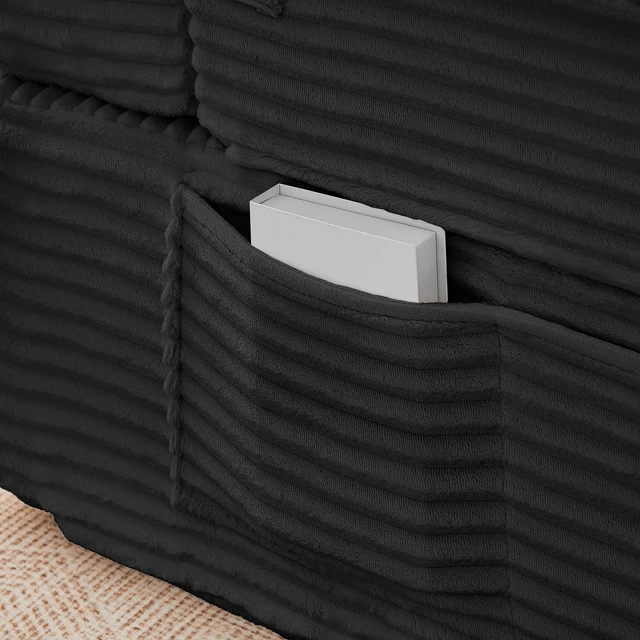 Alt view image 7 of 7 - Chaise Lounge Chair, 2 in Chaise Lounge Indoor Upholstered Sleeper Chair Converts Bed Corduroy Reading Deep Seat Cloud