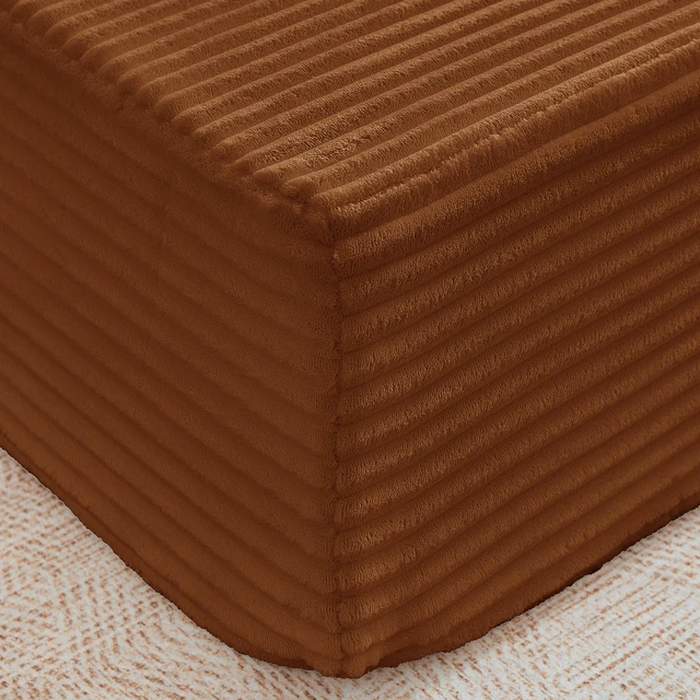 Alt view image 6 of 7 - Chaise Lounge Chair, 2 in Chaise Lounge Indoor Upholstered Sleeper Chair Converts Bed Corduroy Reading Deep Seat Cloud