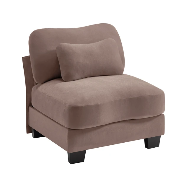 Alt view image 2 of 5 - Armless Sofa Chenille Fabric Pillow Dust, Rose Dust