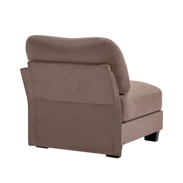 Alt view image 3 of 5 - Armless Sofa Chenille Fabric Pillow Dust, Rose Dust