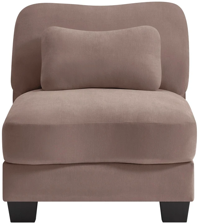 Main image of Armless Sofa Chenille Fabric Pillow Dust, Rose Dust