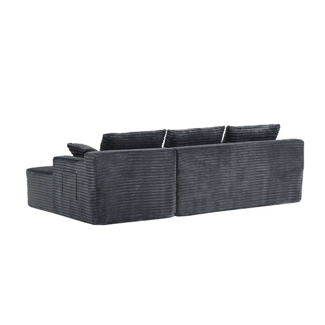 Alt view image 7 of 7 - 96 Inch Modular Sectional Sofa with l Shape Chaise, Sectional Couches for Living and DIY Frameless Cloud Couch