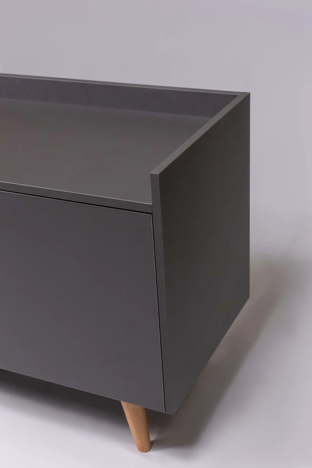 Alt view image 2 of 6 - TV Stand for Tvs 60 Inches, Entertainment Center with Open Storage Shelf Two Doors One Drawer and Cable Management