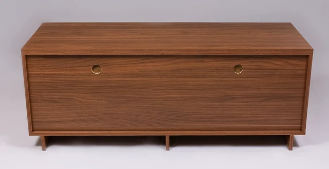Alt view image 5 of 5 - TV Stand for Tvs 50 Inches, Entertainment Center Two Drawers Caiena, Walnut, Melamine, TV Entertainment Furniture