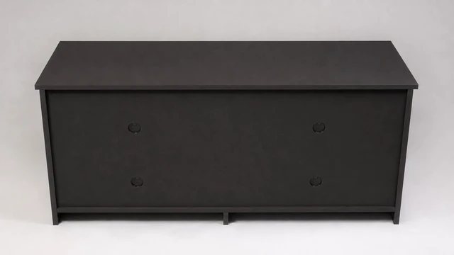 Alt view image 3 of 5 - TV Stand for Tvs 50 Inch, Entertainment Center with Open Storage Shelves and Cable Management, Carbon Gray, Melamine