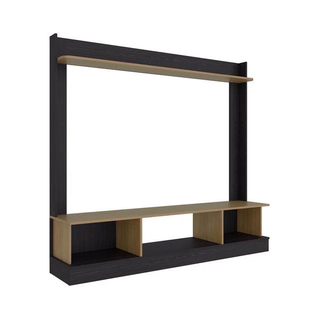 Alt view image 4 of 7 - TV Entertainment Center Media Console with Storage, Wenge, Particle Board, TV Entertainment Furniture