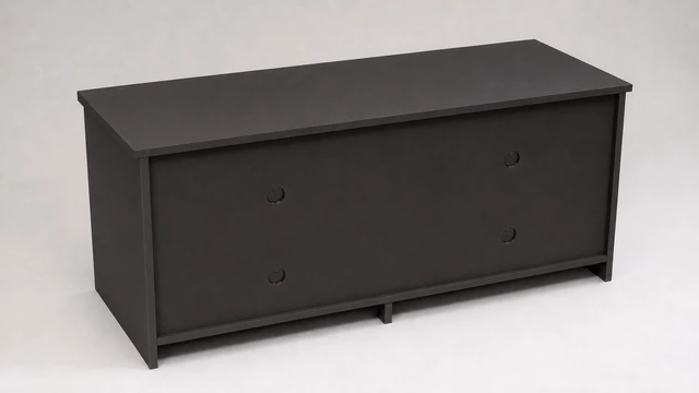 Alt view image 5 of 5 - TV Stand for Tvs 50 Inch, Entertainment Center with Open Storage Shelves and Cable Management, Carbon Gray, Melamine