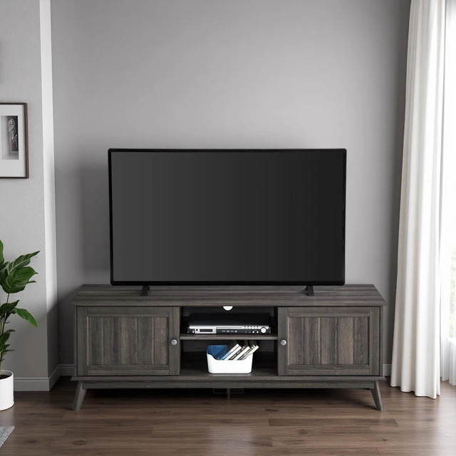 Main image of TV Media Console Stand Entertainment Center, Accent Living Furniture, Smoke, MDF