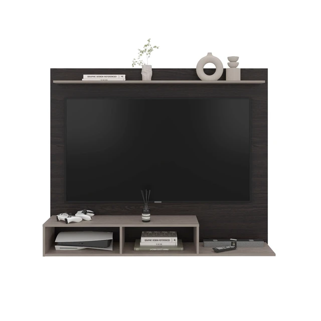 Alt view image 3 of 7 - Positano TV Entertainment Center Media Console with Storage, Wenge, Particle Board, TV Entertainment Furniture