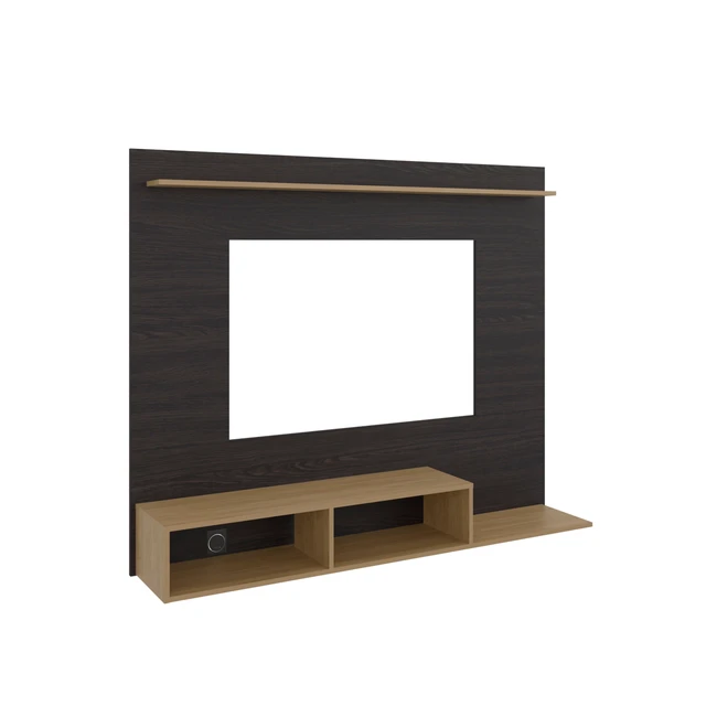 Alt view image 4 of 7 - TV Entertainment Center Media Console with Storage, Wenge, Particle Board, TV Entertainment Furniture
