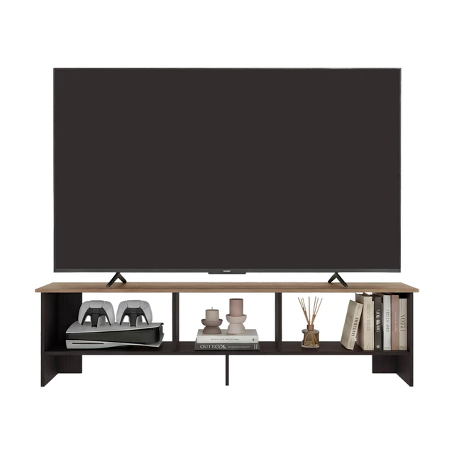 Alt view image 3 of 6 - TV Stand with Open Storage Shelf, Wenge, Particle Board, TV Entertainment Furniture