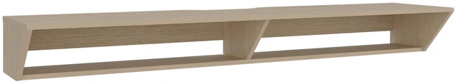 Alt view image 4 of 6 - Cartagena 2 Shelf TV Stand, Grey, Particle Board, TV Entertainment Furniture