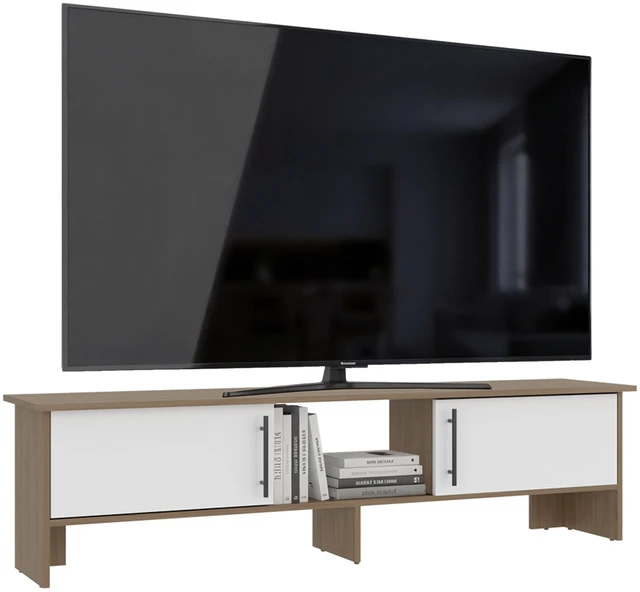 Alt view image 4 of 7 - TV 65 Inch Stand with Storage Cabinets, Media Console Entertainment Center with Open Shelves for Living, Multi