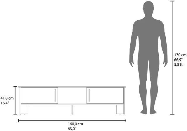 Alt view image 7 of 7 - TV 65 Inch Stand with Storage Cabinets, Media Console Entertainment Center with Open Shelves for Living, Multi