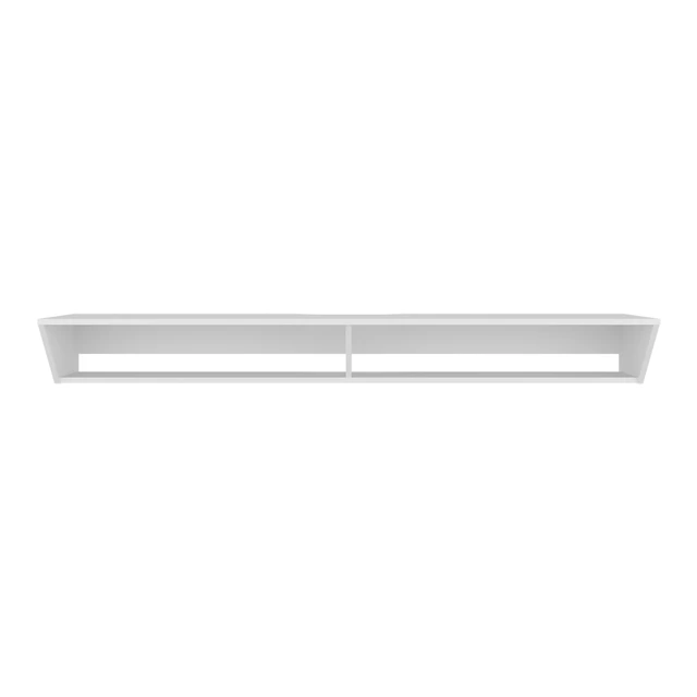 Alt view image 4 of 7 - Floating TV Stand with Open Storage Shelves for Tvs, White, Particle Board, TV Entertainment Furniture