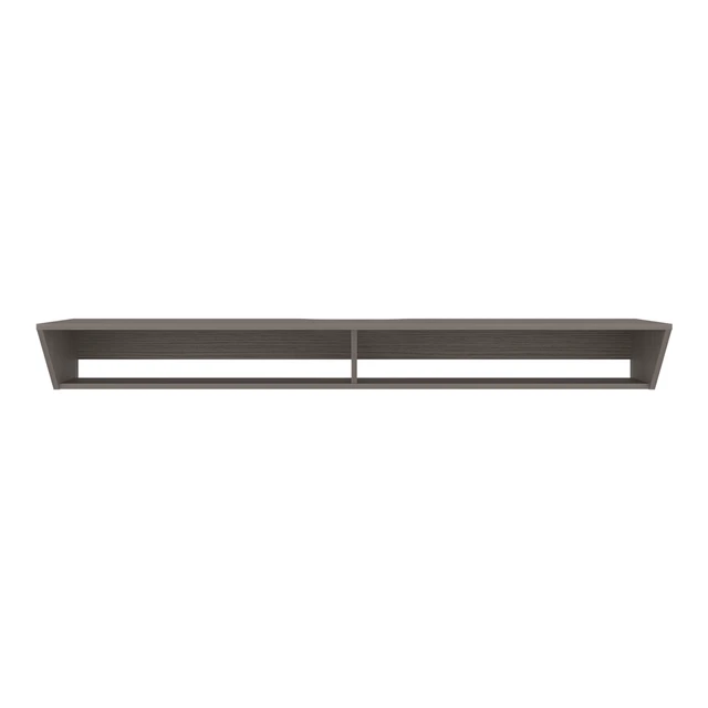 Alt view image 7 of 7 - Floating TV Stand with Open Storage Shelves for Tvs, Positano, Gray Wash, Particle Board, TV Entertainment Furniture