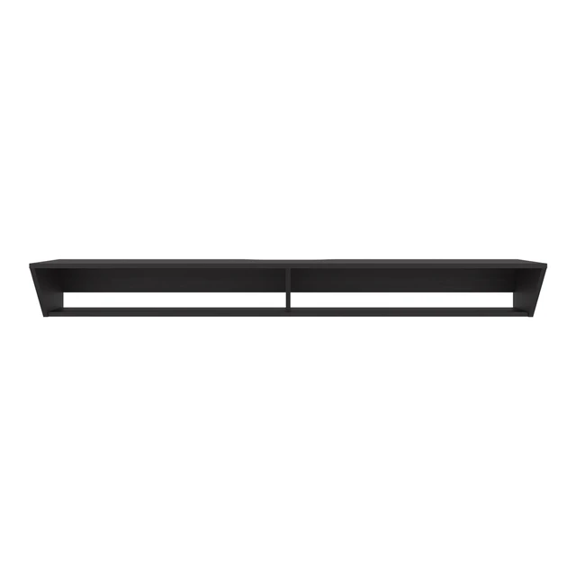Alt view image 5 of 7 - Floating TV Stand with Open Storage Shelves for Tvs, Wenge, Particle Board, TV Entertainment Furniture