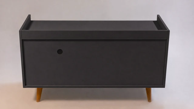 Alt view image 6 of 7 - TV Stand for Tvs 45 Inches, Entertainment Center with Open Storage Shelf Cable Management One Door and One Drawer Gra
