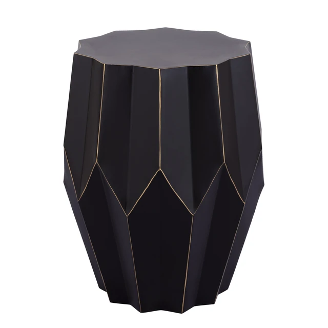 Alt view image 3 of 7 - Polygonal Silhouette End Table, Side Table Made with Aluminum Sheet, Black, Aluminium and Iron