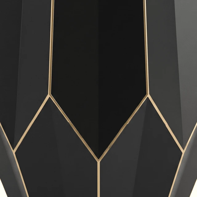 Alt view image 4 of 7 - Polygonal Silhouette End Table, Side Table Made with Aluminum Sheet, Black, Aluminium and Iron