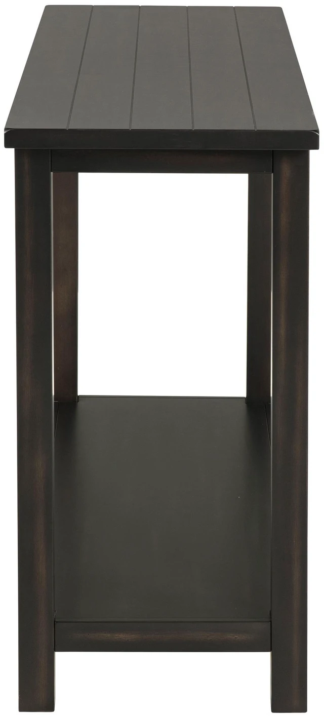 Alt view image 5 of 7 - Entryway Sofa Console Table, Distressed Java, Distressed Black, Engineered Wood and Pine