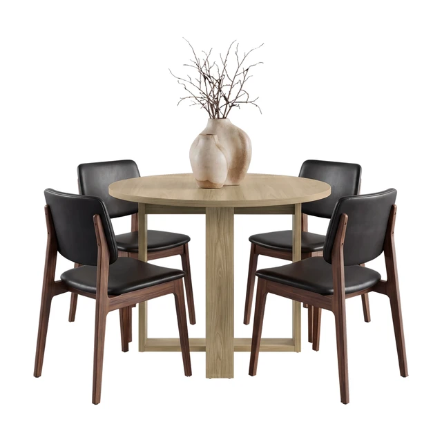 Alt view image 7 of 7 - Hudson Round Dining Table, Kitchen and Dining Table, Natural, Particle Board