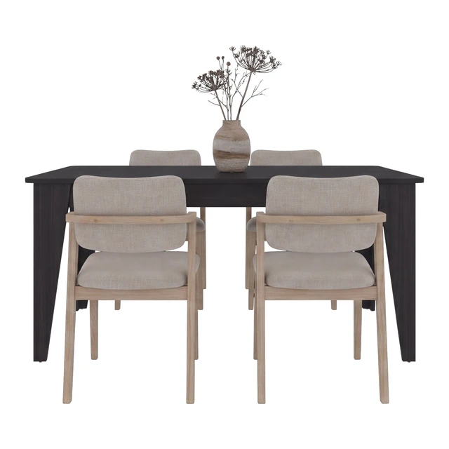 Alt view image 3 of 7 - Charleston Dining Table, Rectangular Kitchen and Dining Furniture, Wenge, Particle Board