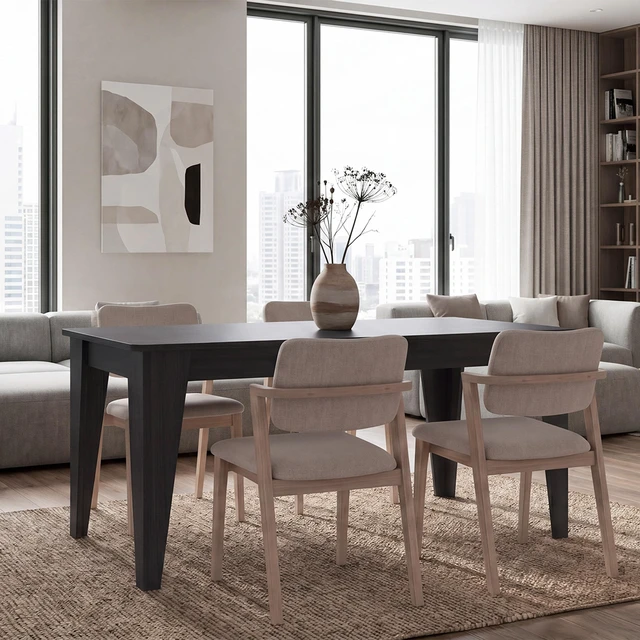 Main image of Charleston Dining Table, Rectangular Kitchen and Dining Furniture, Wenge, Particle Board