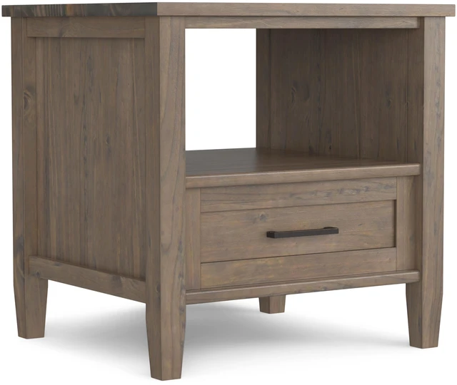 Main image of Adora Solid End Table in Smoky, Brown, Wood