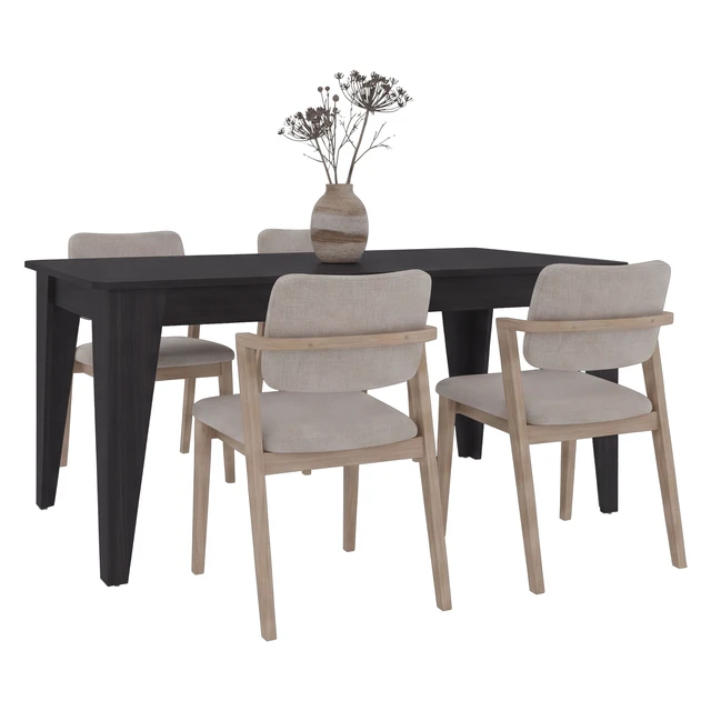 Alt view image 6 of 7 - Charleston Dining Table, Rectangular Kitchen and Dining Furniture, Wenge, Particle Board