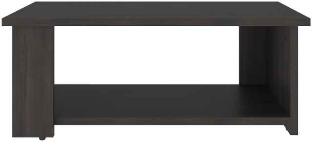 Alt view image 6 of 6 - Rectangular Coffee Table with Open Storage Shelf, Living Stained, Walnut, Particle Board