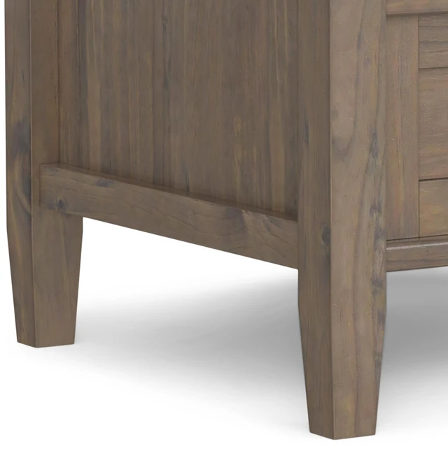 Alt view image 7 of 7 - Adora Solid End Table in Smoky, Brown, Wood