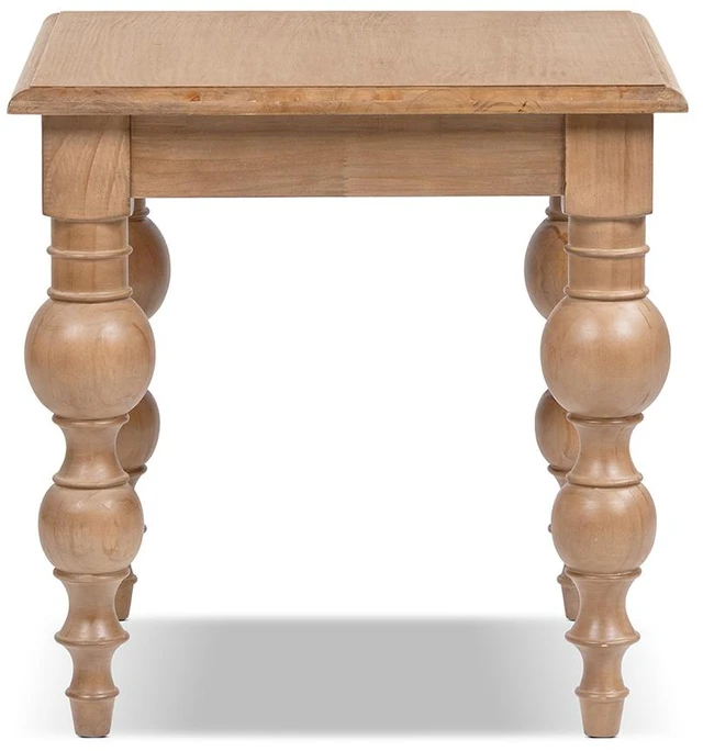 Alt view image 3 of 5 - 24 Inch End Table, Medium Reclaimed, Brown, Wood