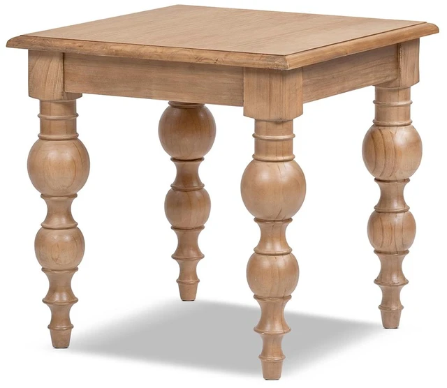 Alt view image 5 of 5 - 24 Inch End Table, Medium Reclaimed, Brown, Wood