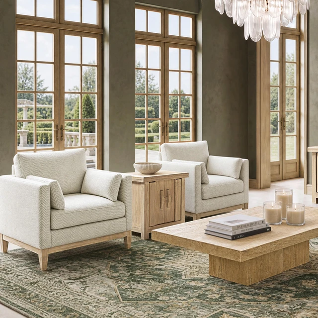 Alt view image 2 of 7 - 26 Inch Reclaimed Elm 2 Door Cabinet, Light Natural Brown, Tables