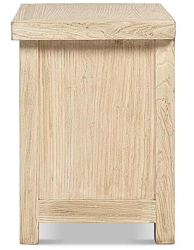 Alt view image 6 of 7 - 26 Inch Reclaimed Elm 2 Door Cabinet, Light Natural Brown, Tables