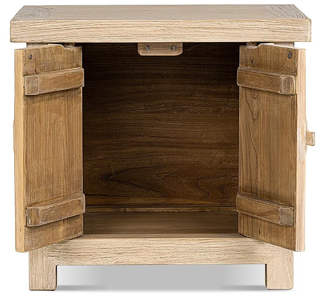 Alt view image 7 of 7 - 26 Inch Reclaimed Elm 2 Door Cabinet, Light Natural Brown, Tables