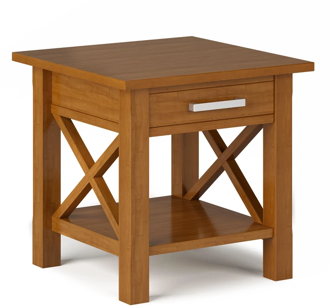 Main image of 21 Inch Wide Solid End Table, Brown, Wood