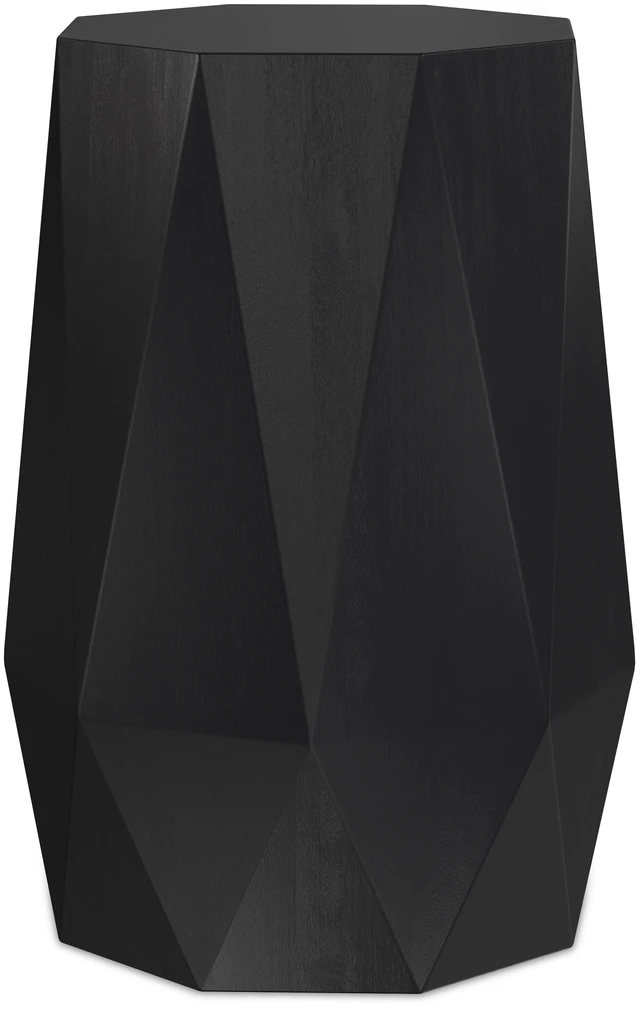 Main image of Jared 15 Inch Wide Solid Octagon Geometric Accent Table, Black, Wood