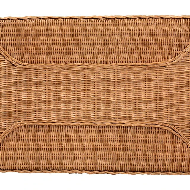 Alt view image 5 of 7 - Bohemian Honey Braided Rattan Side Table, Wood and Rattan