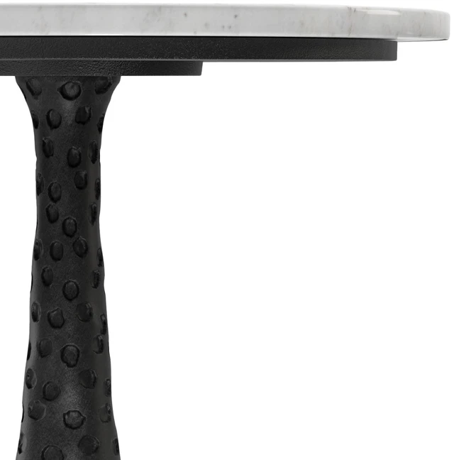 Alt view image 4 of 7 - Kenzo 16 Inch Wide Aluminum and Side Table, Black, MDF