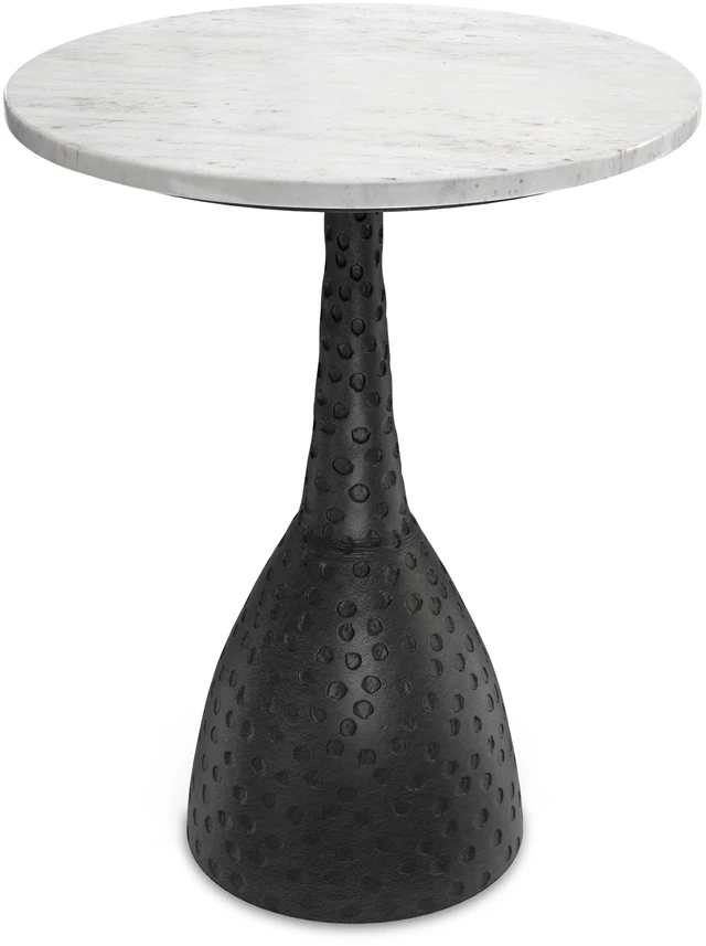 Main image of Kenzo 16 Inch Wide Aluminum and Side Table, Black, MDF