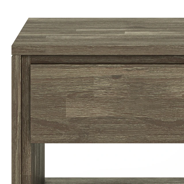 Alt view image 4 of 7 - Solid End Table in Distressed, Grey, Wood and Metal